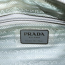 PRADA Shoulder Bag Nylon Enamel Light Blue Silver Auth 160526-19