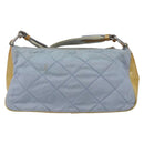 PRADA Shoulder Bag Nylon Enamel Light Blue Silver Auth 160526-2