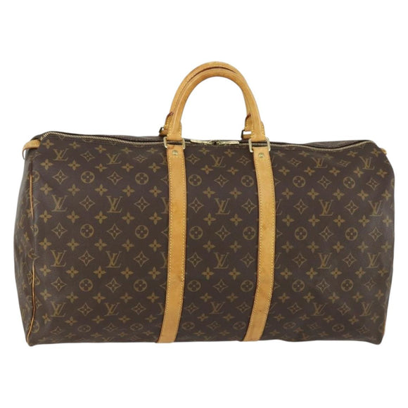 LOUIS VUITTON Monogram Keepall 55 Boston Tasche M41424 LV Auth 160532