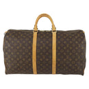LOUIS VUITTON Monogram Keepall 55 Boston Bag M41424 LV Auth 160532-13