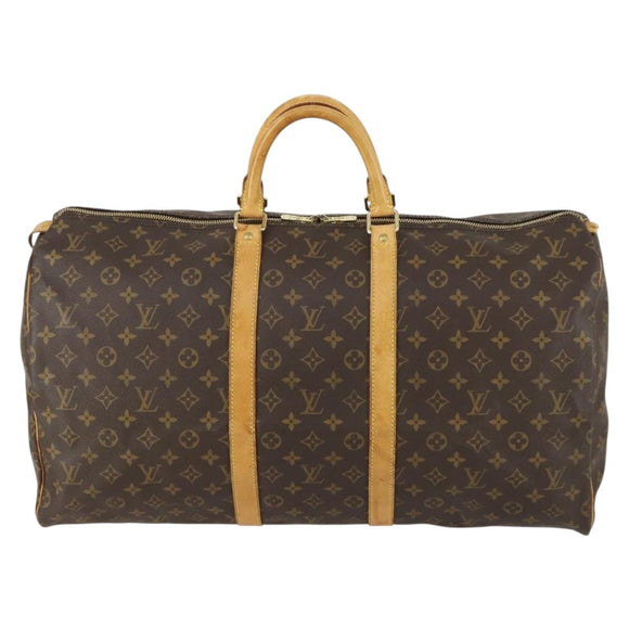 LOUIS VUITTON Monogram Keepall 55 Boston Bag M41424 LV Auth 160532