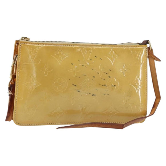 LOUIS VUITTON Vernis Lexington Accessory Pouch Beige M91010 LV Auth 160549