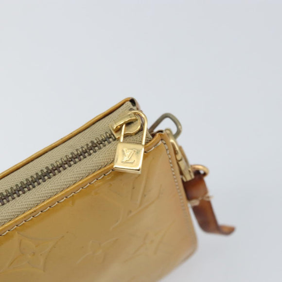 LOUIS VUITTON Vernis Lexington Accessory Pouch Beige M91010 LV Auth 160549