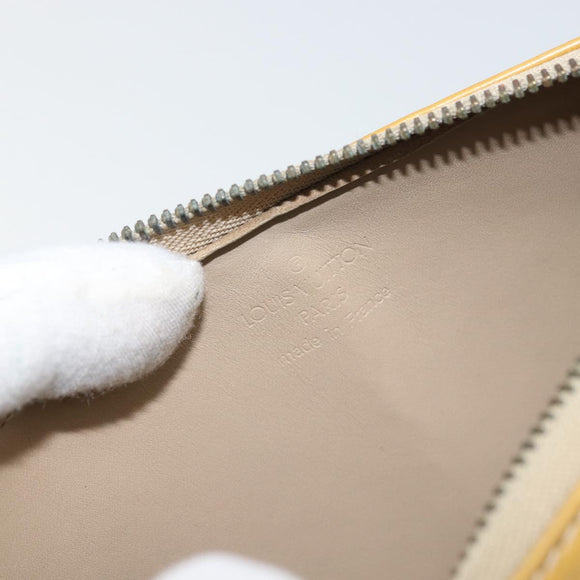 LOUIS VUITTON Vernis Lexington Accessory Pouch Beige M91010 LV Auth 160549