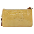 LOUIS VUITTON Vernis Lexington Accessory Pouch Beige M91010 LV Auth 160549-2