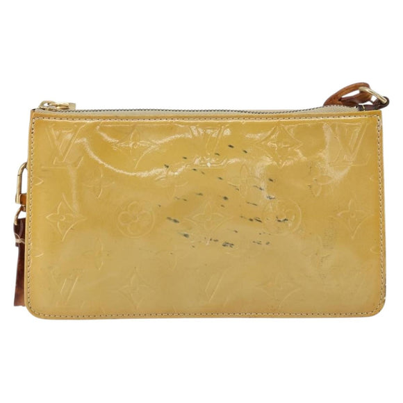 LOUIS VUITTON Vernis Lexington Accessory Pouch Beige M91010 LV Auth 160549