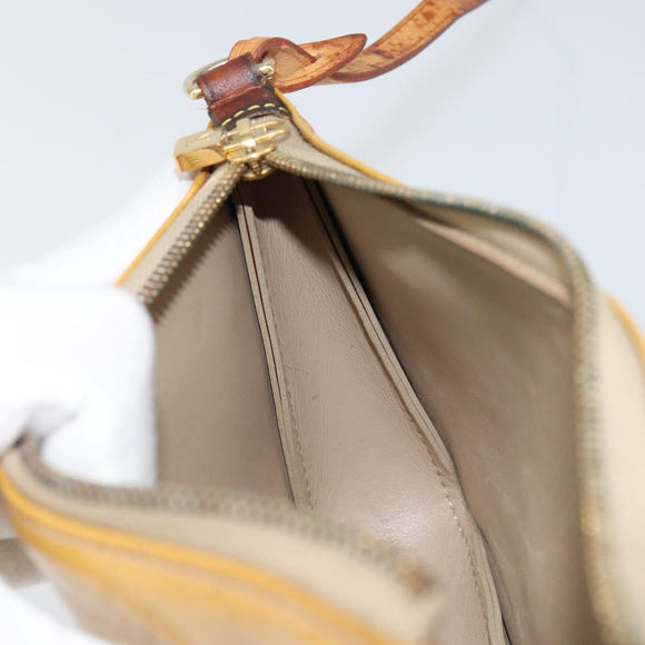 LOUIS VUITTON Vernis Lexington Accessory Pouch Beige M91010 LV Auth 160549