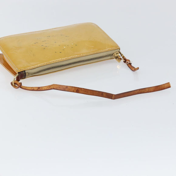 LOUIS VUITTON Vernis Lexington Accessory Pouch Beige M91010 LV Auth 160549
