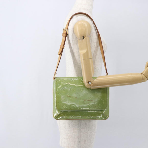 LOUIS VUITTON Vernis Thompson Street Shoulder Bag Baby Blue M91009 Auth 160550