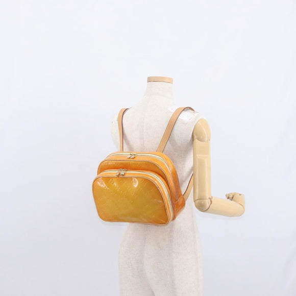 LOUIS VUITTON Monogram Vernis Marley Backpack Yellow M91040 LV Auth 160551