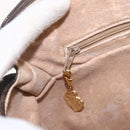 GUCCI GG Supreme Web Sherry Line Shoulder Bag PVC Beige Gold Auth 160559-19