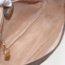 GUCCI GG Supreme Web Sherry Line Shoulder Bag PVC Beige Gold Auth 160559-11