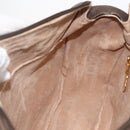 GUCCI GG Supreme Web Sherry Line Shoulder Bag PVC Beige Gold Auth 160559-21