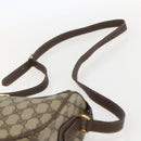 GUCCI GG Supreme Web Sherry Line Shoulder Bag PVC Beige Gold Auth 160559-8