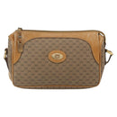 GUCCI Micro GG Supreme Shoulder Bag PVC Beige Gold Auth 160560-2