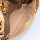 GUCCI Micro GG Supreme Shoulder Bag PVC Beige Gold Auth 160561-22