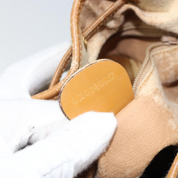 GUCCI Micro GG Supreme Shoulder Bag PVC Beige Gold Auth 160561