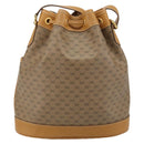 GUCCI Micro GG Supreme Shoulder Bag PVC Beige Gold Auth 160561-3