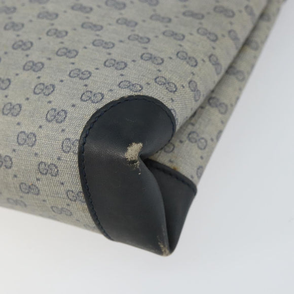 GUCCI Micro GG Supreme Sherry Line Bag PVC Navy Gold 001 14 5364 Auth 160562