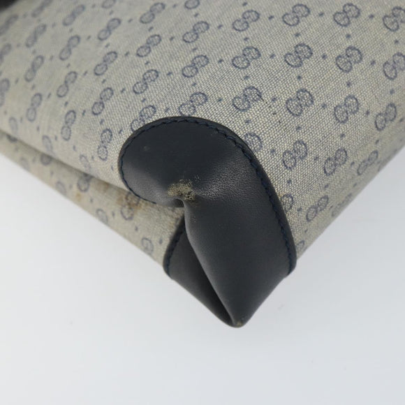 GUCCI Micro GG Supreme Sherry Line Bag PVC Navy Gold 001 14 5364 Auth 160562