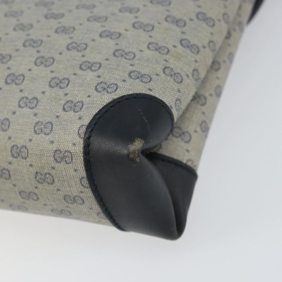 GUCCI Micro GG Supreme Sherry Line Bag PVC Navy Gold 001 14 5364 Auth 160562