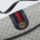 GUCCI Micro GG Supreme Sherry Line Bag PVC Navy Gold 001 14 5364 Auth 160562-17