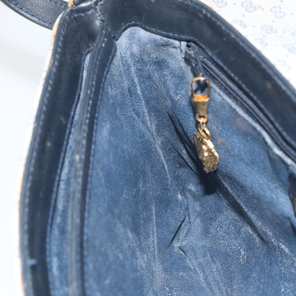 GUCCI Micro GG Supreme Sherry Line Bag PVC Navy Gold 001 14 5364 Auth 160562