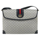 GUCCI Micro GG Supreme Sherry Line Bag PVC Navy Gold 001 14 5364 Auth 160562-13