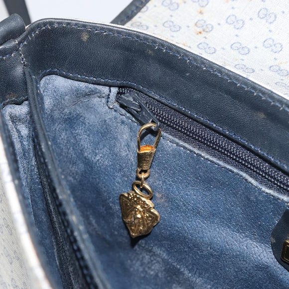 GUCCI Micro GG Supreme Sherry Line Bag PVC Navy Gold 001 14 5364 Auth 160562