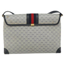 GUCCI Micro GG Supreme Sherry Line Bag PVC Navy Gold 001 14 5364 Auth 160562-2