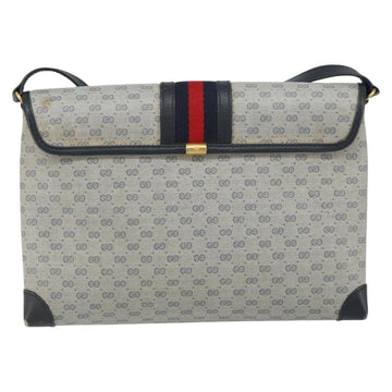 GUCCI Micro GG Supreme Sherry Line Bag PVC Navy Gold 001 14 5364 Auth 160562 - 0