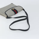 GUCCI Micro GG Supreme Sherry Line Bag PVC Navy Gold 001 14 5364 Auth 160562-7