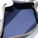 GUCCI GG Supreme Sherry Line Boston Bag PVC Navy Gold Auth 160563-11