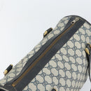 GUCCI GG Supreme Sherry Line Boston Bag PVC Navy Gold Auth 160563-6