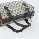 GUCCI GG Supreme Sherry Line Boston Bag PVC Navy Gold Auth 160563-7