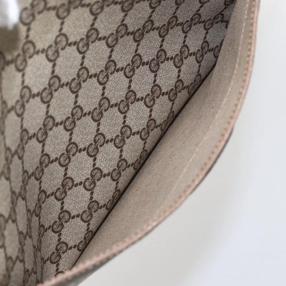 GUCCI GG Supreme Web Sherry Line Tote Bag PVC Beige Red Auth 160567