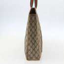 GUCCI GG Supreme Web Sherry Line Tote Bag PVC Beige Red Auth 160567-4