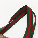 GUCCI GG Supreme Web Sherry Line Tote Bag PVC Beige Red Auth 160567-8