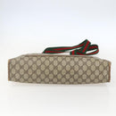 GUCCI GG Supreme Web Sherry Line Tote Bag PVC Beige Red Auth 160567-9