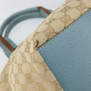 GUCCI GG Canvas Hand Bag Beige Silver 131228 Auth 160569-11
