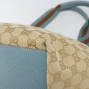 GUCCI GG Canvas Hand Bag Beige Silver 131228 Auth 160569-12