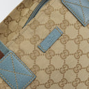 GUCCI GG Canvas Hand Bag Beige Silver 131228 Auth 160569-14