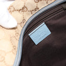 GUCCI GG Canvas Hand Bag Beige Silver 131228 Auth 160569-16