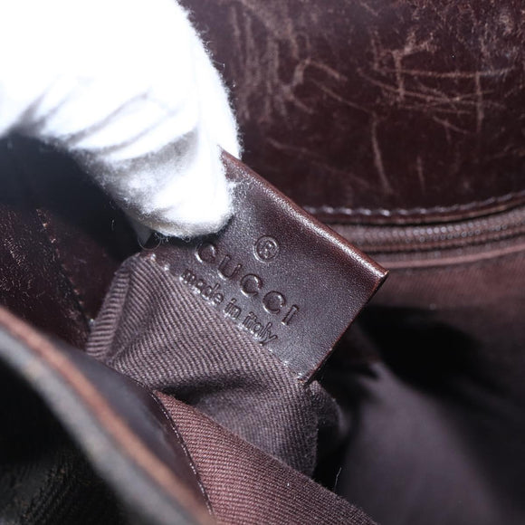 GUCCI GG Canvas Shoulder Bag Brown 101341 Auth 160570