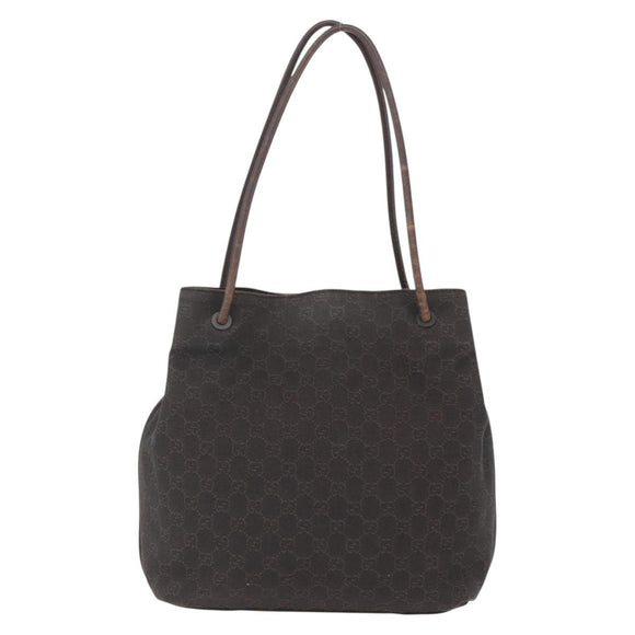 GUCCI GG Canvas Shoulder Bag Brown 101341 Auth 160570