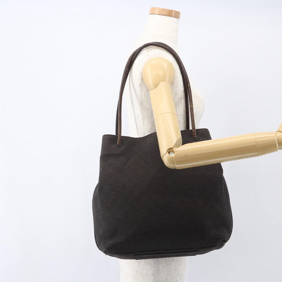 GUCCI GG Canvas Shoulder Bag Brown 101341 Auth 160570