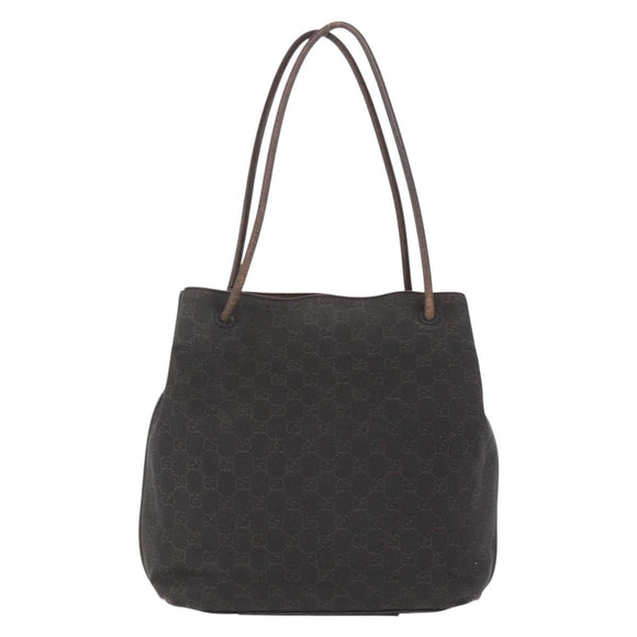 GUCCI GG Canvas Shoulder Bag Brown 101341 Auth 160570