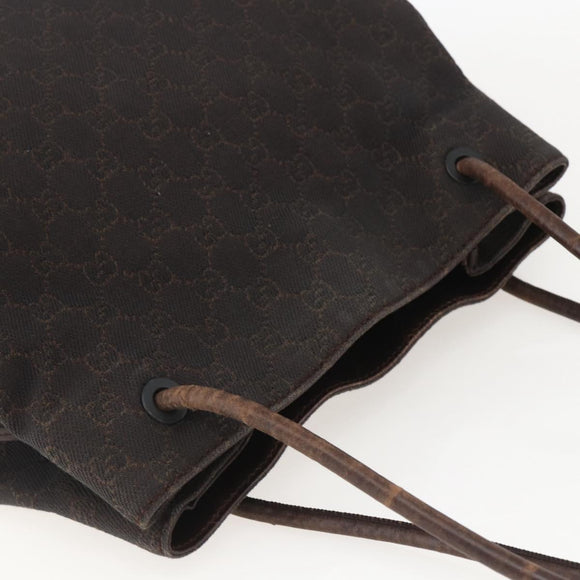 GUCCI GG Canvas Shoulder Bag Brown 101341 Auth 160570