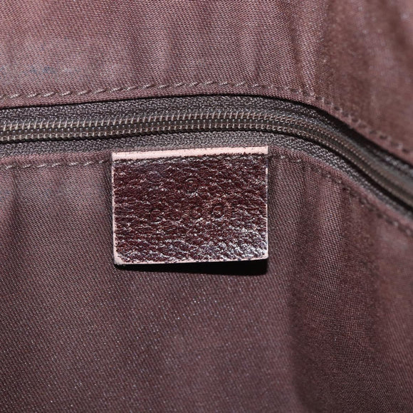 GUCCI GG Canvas Web Sherry Line Tote Bag Beige Red 163805 Auth 160574