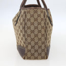 GUCCI GG Canvas Web Sherry Line Tote Bag Beige Red 163805 Auth 160574-4
